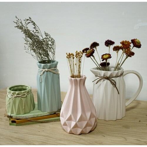 Europe Handpainted Plated Porcelain Vase Modern Advanced Ceramic Flower Vase Room Study Hallway Home Wedding Decoration