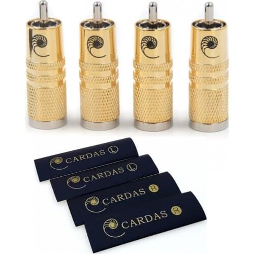 Hifi Silver plated cardas plug SRCA RCA Male interconnect cable Electrical plug 9 mm for audio RCA cable Heat shrinkable sleeve