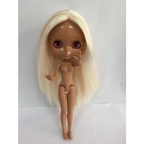 89F joint body Nude Blyth Doll, black skin Factory doll Fashion doll Suitable For DIY Change BJD Toy For Girls
