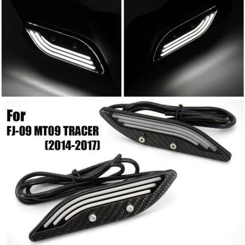 Motorcycle Hand Guard Decorative Lights Knuckle Guard LED Kit for YAMAHA MT09 TRACER FJ-09 MT-09 TRACER 2014 - 2017