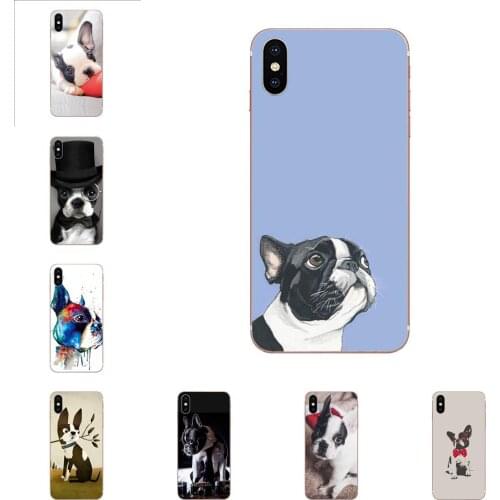 Soft TPU Case Cover Boston Terrier Dog Puppies For iPhone 11 Pro Max Plus Pro X XS Max XR 8 7 6S SE 4S 5 5C 5S SE 2020