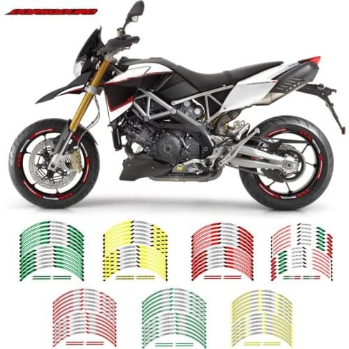 New motorcycle wheel stickers tire decals waterproof reflective stickers stripes decorative film for Aprilia DORSODURO