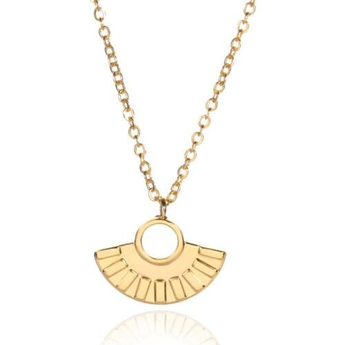 Womens Fashion Sun Necklaces Sunshine Pendants Jewelry Stainless Steel Choker Necklace Bijoux Femme Friendship Gifts