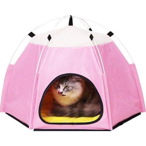 Dog Tent Removable Washable Pet Dog House for Cat Quality Sleeping Bed Small Puppy Top Quality Foldable House Mongolian Yurt