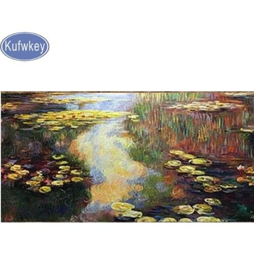 Full Square diamond Mosaic diamond Embroidery,Claude Monet,5d Diy Diamond Painting "Water Lilies"Cross Stitch rhinestones art