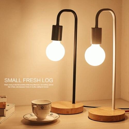 Simple Wooden Base Table Lamp Desk Lights Bedroom Reading Room Study Lighting Fill light Learning Table Lamp