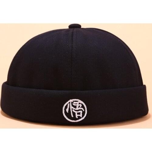 Cartoon Skull cap Adjustable Brimless Hat Landlord Cotton Printed Letter Breathable Beanie Hat Sailor Cap Vintage Hip Hop caps