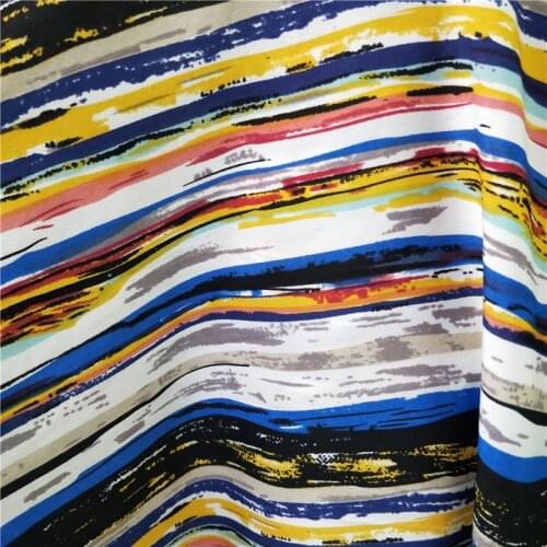 Super Deal Cosplay Dress Colorful Stripe Chiffon Dancing Dress Cloth Tissue Fabric