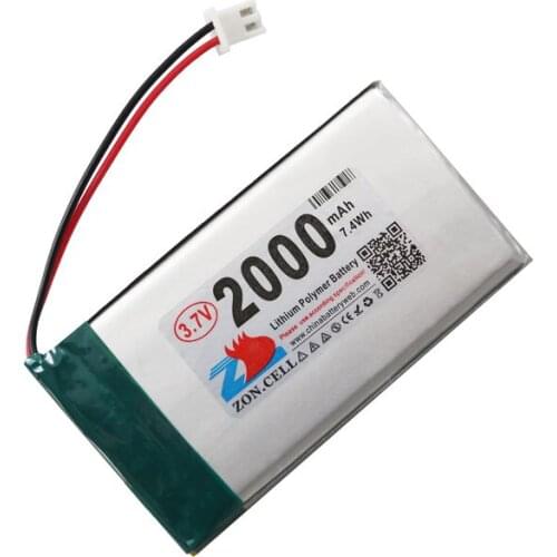 In 2000mAh 524070 3.7V lithium polymer battery 504070 mobile phone fixed wireless cluster machine Rechargeable Li-ion Cell