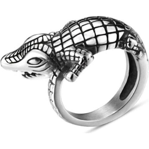 Vintage Exaggerated Personality JewelryMens Crocodile Ring Jewelry