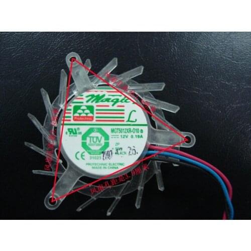 MAGIC MGT5012XR-O10 Server Cpu Fan 12V 0.19A 44 mm Dia. 39mm 3-wire
