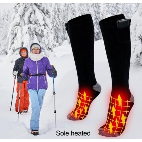 1 Pair Electric Heated Socks Rechargeable Battery For Cold Feet Warmers Winter Outdoor Cycling Sports Thermal Socks