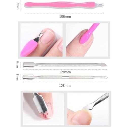 13pcs/Set Clipper Nail Cutter File Buffer Cuticle Pusher Brush Remover Kit