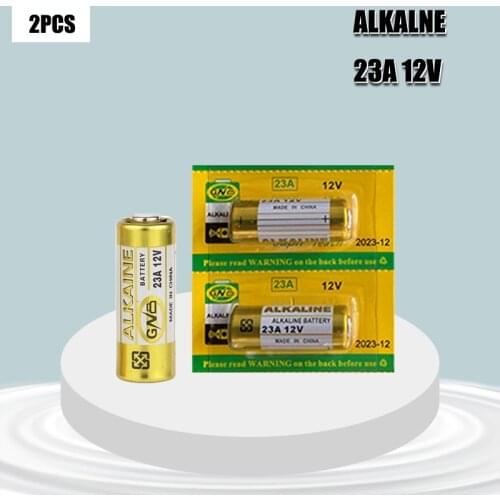 2PCS 23A 12V dry alkaline battery 23AE 21/23 A23 23GA MN21 for doorbell,car alarm,walkman,car remote control etc