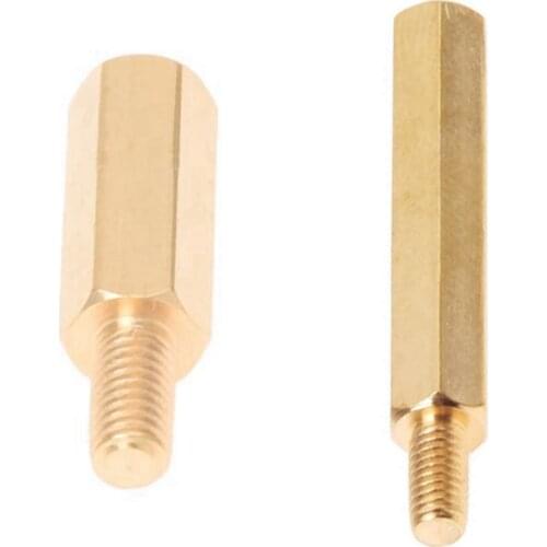 20Pc 25mm Body Length Screw PCB Stand-Off Spacer Hex M3 Male x M3 Female & 50 Pcs Brass Screw Hexagonal 12mm Body Length