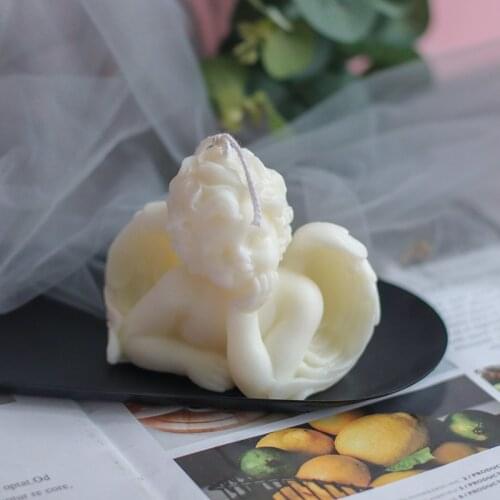 3D Cupid Angel Candle Silicone Material Mold DIY Fondant Cake Chocolate Candy Clay Mold Supplies Handmade Soap Jelly ResinMold