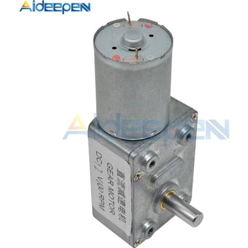 4632-370 DC 12V Volt 100RPM High Torque Turbine DC Worm Gear Reducer Worm Geared Motors Reversed Reduction Motor