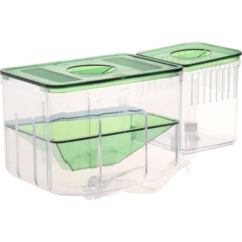 Fish Tank Aquarium Guppy Double Breeding Breeder Rearing Trap Box Hatchery Gift