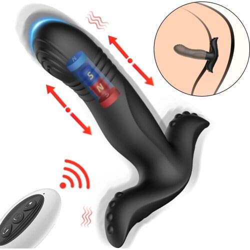 Anal Plug Vibrators For Men Women Vagina Thrusting Dildos Vibrator Male Prostate Massager Remote Control Butt Plug Sex Toys