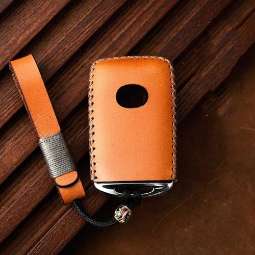 Genuine Leather Car Remote Key Cover key Case For Mazda 3 Alexa CX4 CX5 CX8 2019 2020 2021 3Button Smart Remote Key