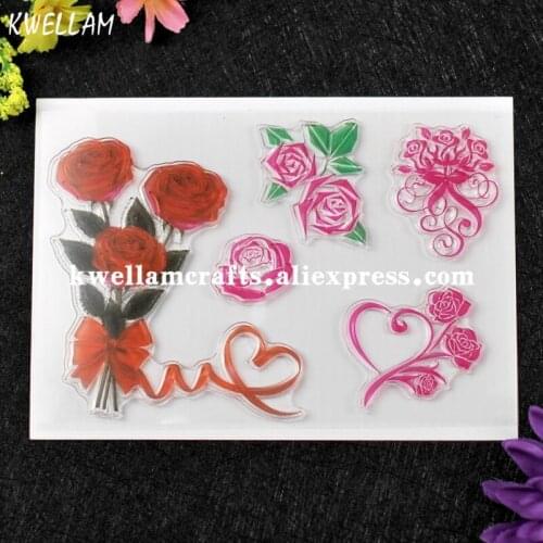 Flowers Rose Wedding Decoration Scrapbook DIY photo cards rubber stamp clear stamp transparent stamp KW7072359