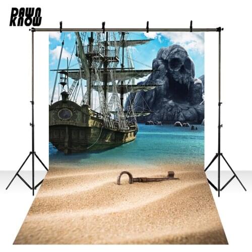 DAWNKNOW Cartoon Sea Vinyl Photography Backdrops Photocall Baby Fairy Tale Photo Background For Children Photo Studio lv1317