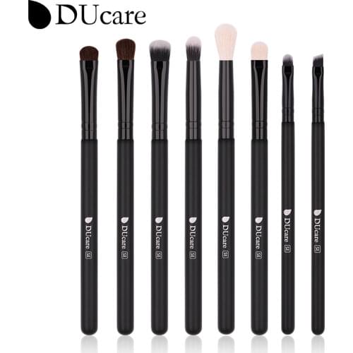 DUcare 8 Pieces Eye shadow Brushes Nature Hair Eye Makeup Brushes Blending Eyebrow Brush Professional Eyeshadow Brush