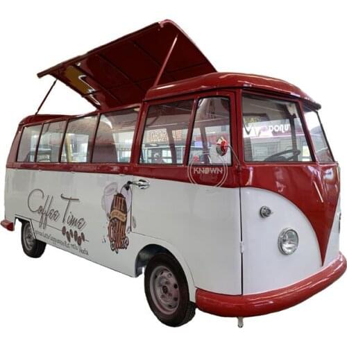 Electric Vintage Food Kiosk Cart Mobile Hot Dog Ice Cream Truck Mobile Street Coffee Van for Sale USA