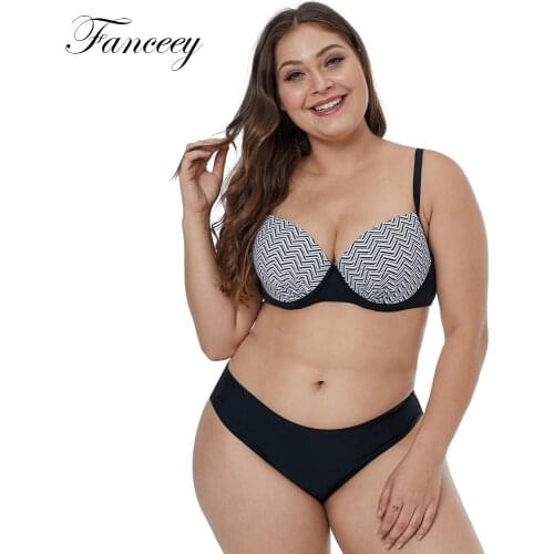Fanceey Separate Swimsuit Women Push Up Bikini Set Plus Size Swimwear Women Sexy Bathing Suit Swimming Tankini Summer Beachwear