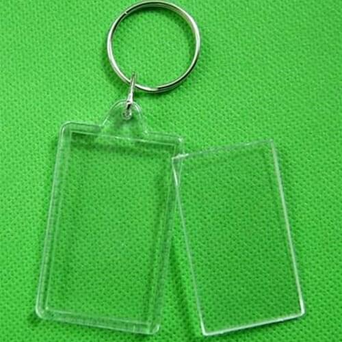Acrylic Photo Keychain Custom Frames 10pcs/Set Insert Clear Blank DIY Picture Frames - 4 Styles