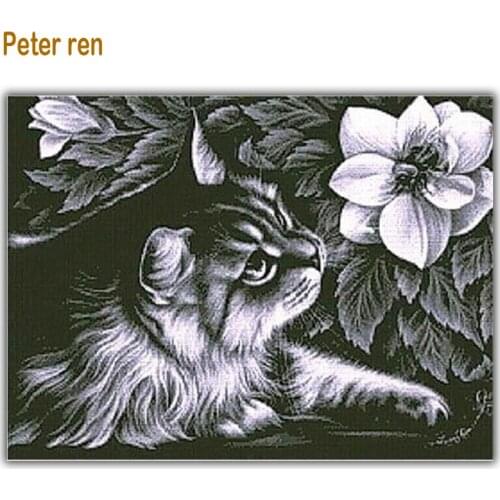 Peter ren DIY Diamond painting full 3d square Thermo mosaic icon Diamond embroidery For cats Crafts hobby decorative flowers cat