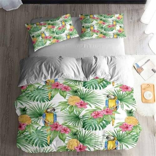 HELENGILI 3D Bedding Set Pineapple Print Duvet cover set lifelike bedclothes with pillowcase bed set home Textiles #2-12