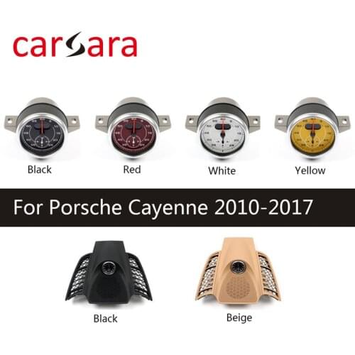 Car Stopwatch Cover Panel Kit for Porsche Cayenne 2011-2017 Interior Dashboard Center Compass Time Electronic Meter Clock