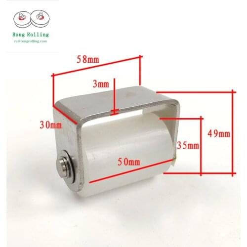 Sliding gate nylon wheel/rollers/pulley/runners with 201 stainless support and bolt 36x50