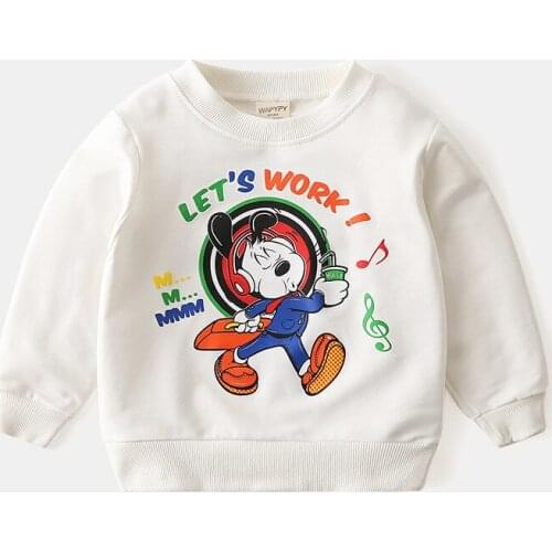 2021 Spring New Childrens Clothing Boys Cartoon Sweater Babys Fashion Pullover Girls Top