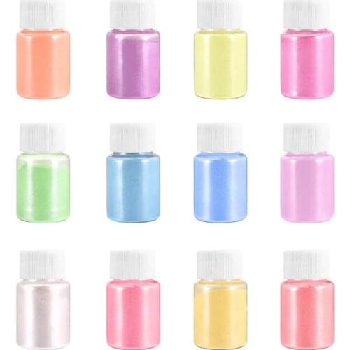 10g 12 Color Pearlescent Phosphor Resin Pigments Powder For UV Resin Epoxy Craft DIY Jewelry Making Accessories
