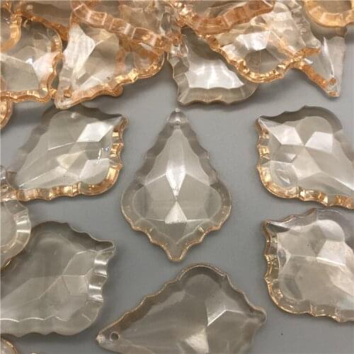 Plastic Accessories 32 X46mm Maple Leaf Plastic Bead Curtain Acrylic Loose Beads Lamp Accessories jewellery making supplies