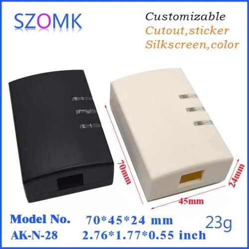 Plastic housing for pcb abs plastic enclosure (10 pcs) 70*45*24mm electronics instrument case, new plastic distribution box