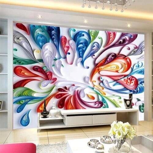 Wellyu Custom 3d wallpaper Nordic Europe colorful modern fashion trend фотообои TV background wall living room bedroom wallpaper