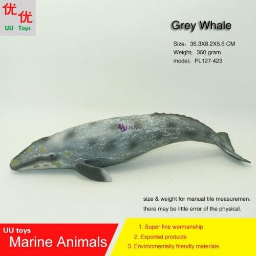 Hot toys Gray Whale Simulation model Marine Animals Sea Animal kids gift educational props (Balaenoptera musculus )
