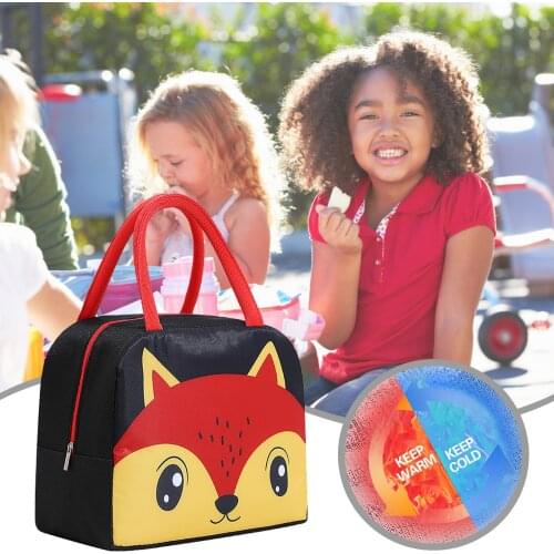 Portable Lunch Box Children Lunch Bento Warm Insulation Aluminum Foil Tote Bag Storage Bag Cartoon School Food Storage Bags