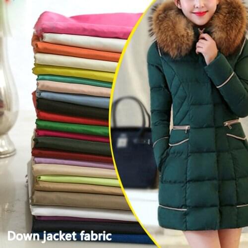 Down jacket fabric Polyester thick dress cloth windbreaker cotton clothing fabric DIY Needlework Handmade Sewing Quilting
