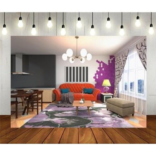 Photo Studio Props Photography Backdrop Interior Of The Living Room 3D Vinyl Background For Birthday Live-Streaming Decoration