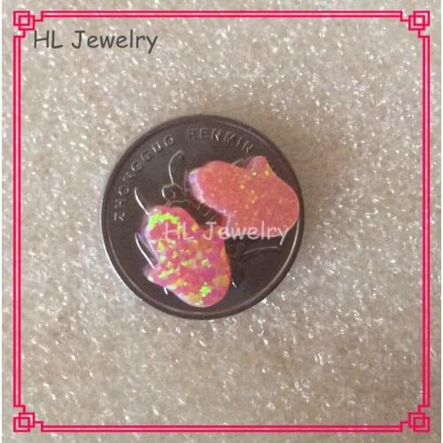 50PCS/Lot Synthetic Fire Opal Hamsa Hand Op07 Deep Sea Coral Color Small Hamsa Opal Hot Sale