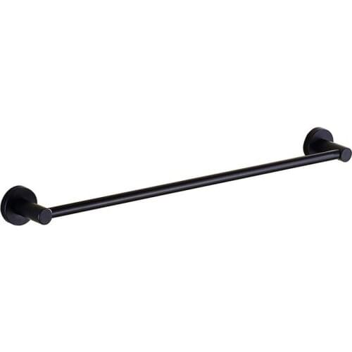 Modern Simple Pure Black Single Towel Bars Vintage Toilet Hardware Product Towel Holder Hang Drying Out