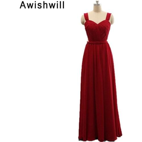 Vestido De Festa 2020 Elegant Sweetheart With Straps Red Long Evening Dress Backless Formal Prom Party Gowns Vestido Longo
