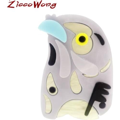 ZiccoWong Fashion Kookaburra Bird Brooch Pins for Women Kids Lovely Animal Bag Cloth Brooch Lapel Unique Party Gift Jewelry