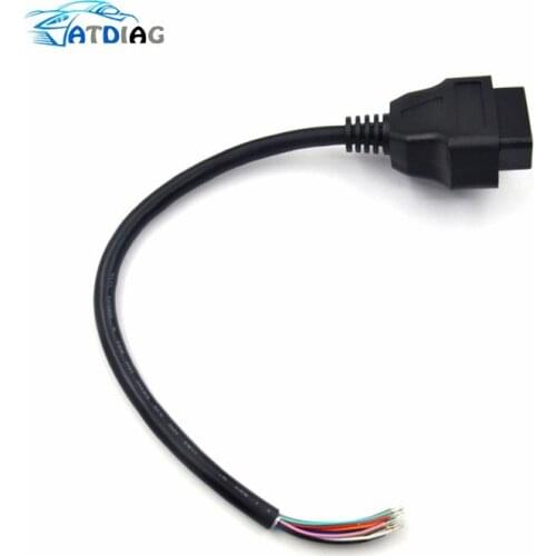 OBD2 16Pin Male Plug Connector For ELM327 Extension Adapter OBD Cable OBDII EOBD ODB2 16 Pin OBD 2 Adaptor Opening Female Cable