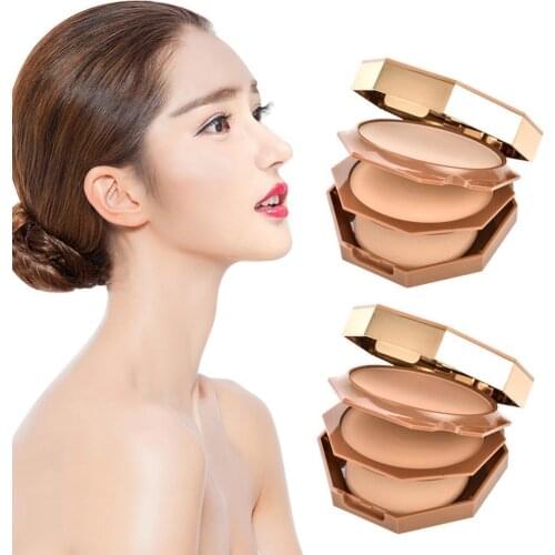 2 Colors Natural Long Lasting Whitening Concealer Foundation Oil Blush Powder Face Matte Rouge Cake Control Makeup U8A5
