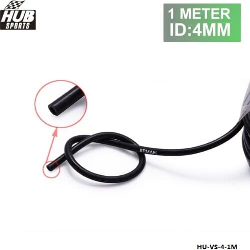 4mm1Meter Silicone Vacuum Hose Tube Tubing Turbo Dump Radiator for Air / Water Black HU-VS-4-1M